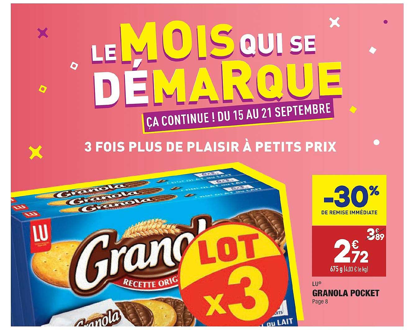 Granola Pocket Lu -30% De Remise Immédiate