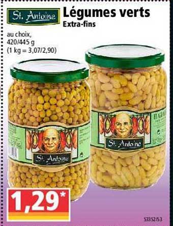 légumes verts extra fins st. antoine