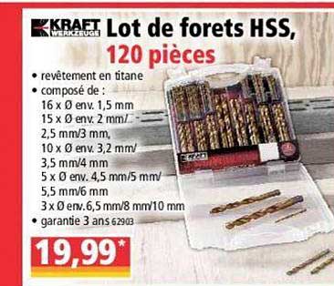 lot de forets hss kraft werkzeuge