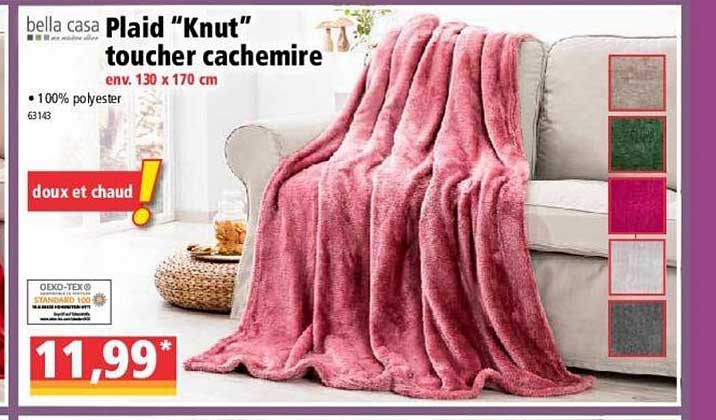 Plaid Knut Toucher Cachemire Bella Casa