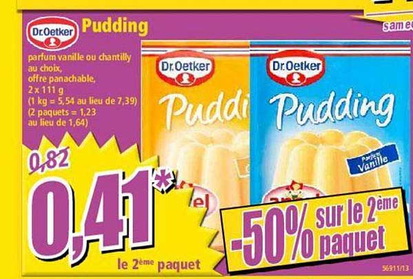 pudding dr.oetker -50% sur le 2ème paquet