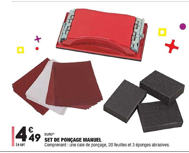 set de ponçage manuel duro