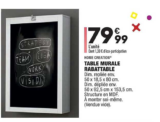 Table Murale Rabattable Home Creation
