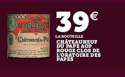 châteauneuf du pape aop rouge clos de l'oratoire des papes
