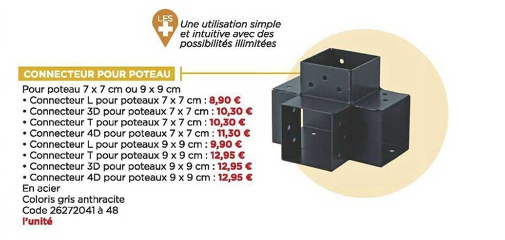 connecteur pour poteau
