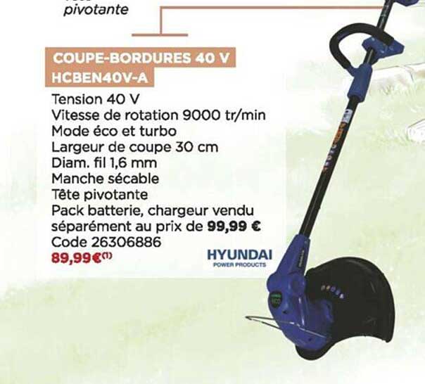 Coupe-bordures 40 V Hcben40v-a Hyundai