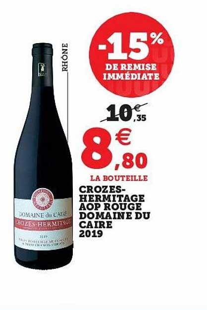 crozes-hermitage aop rouge domaine du caire 2019