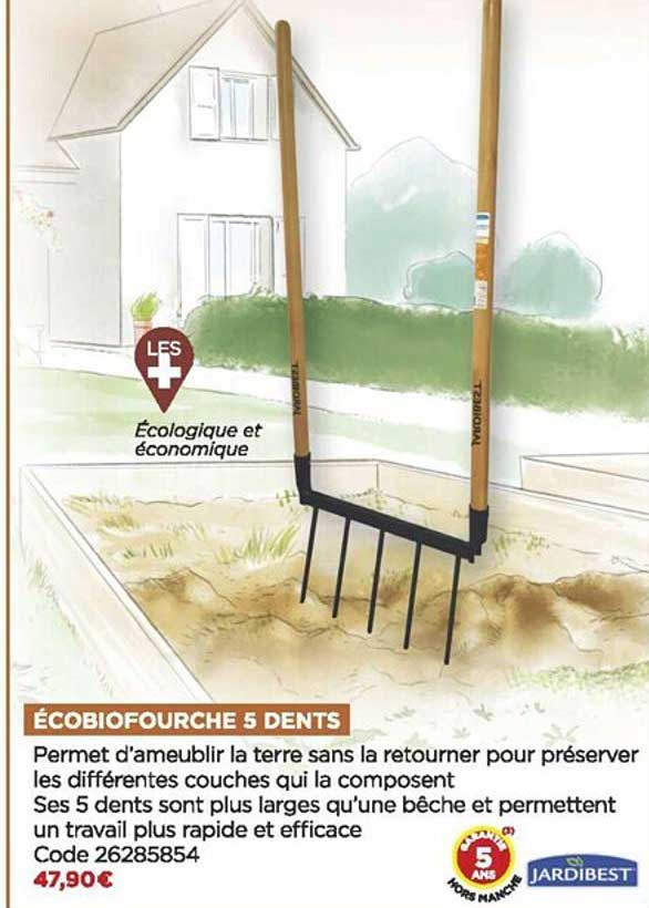 écobiofourche 5 dents jardibest