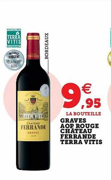 graves aop rouge château ferrande terra vitis