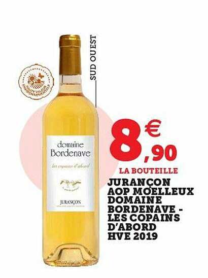 jurançon aop moelleux domaine bordenave - les copains d'abord hve 2019