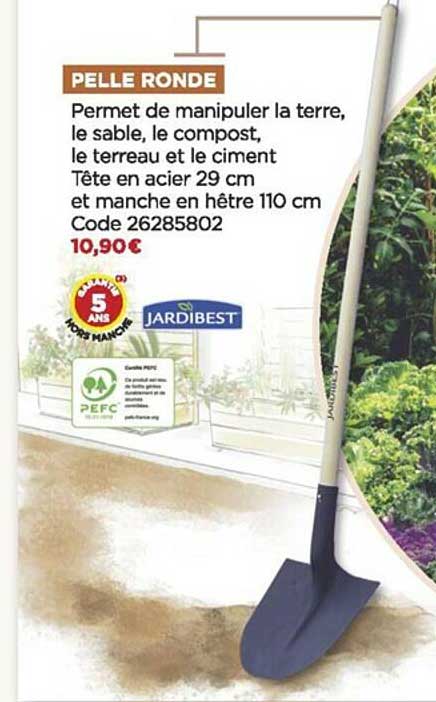 pelle ronde jardibest