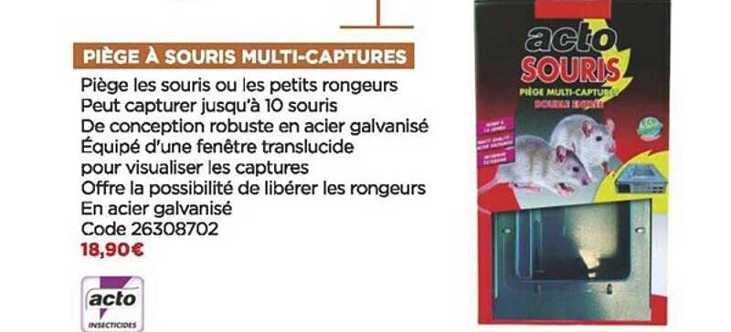 piège à souris multi-captures acto