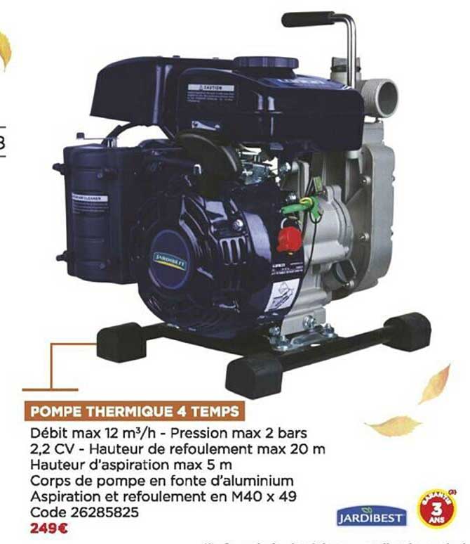 pompe thermique 4 temps jardibest