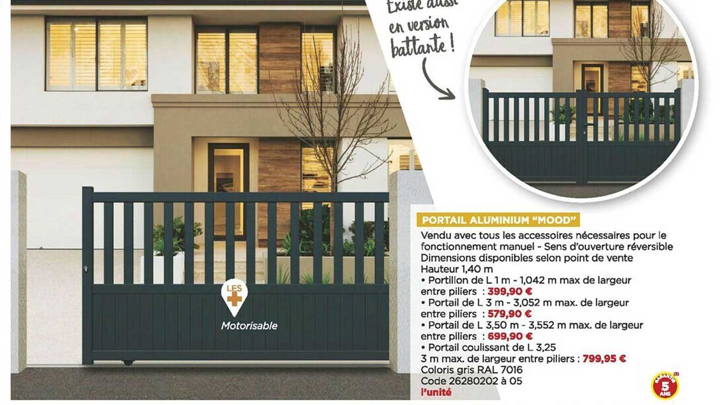 portail aluminium "mood"