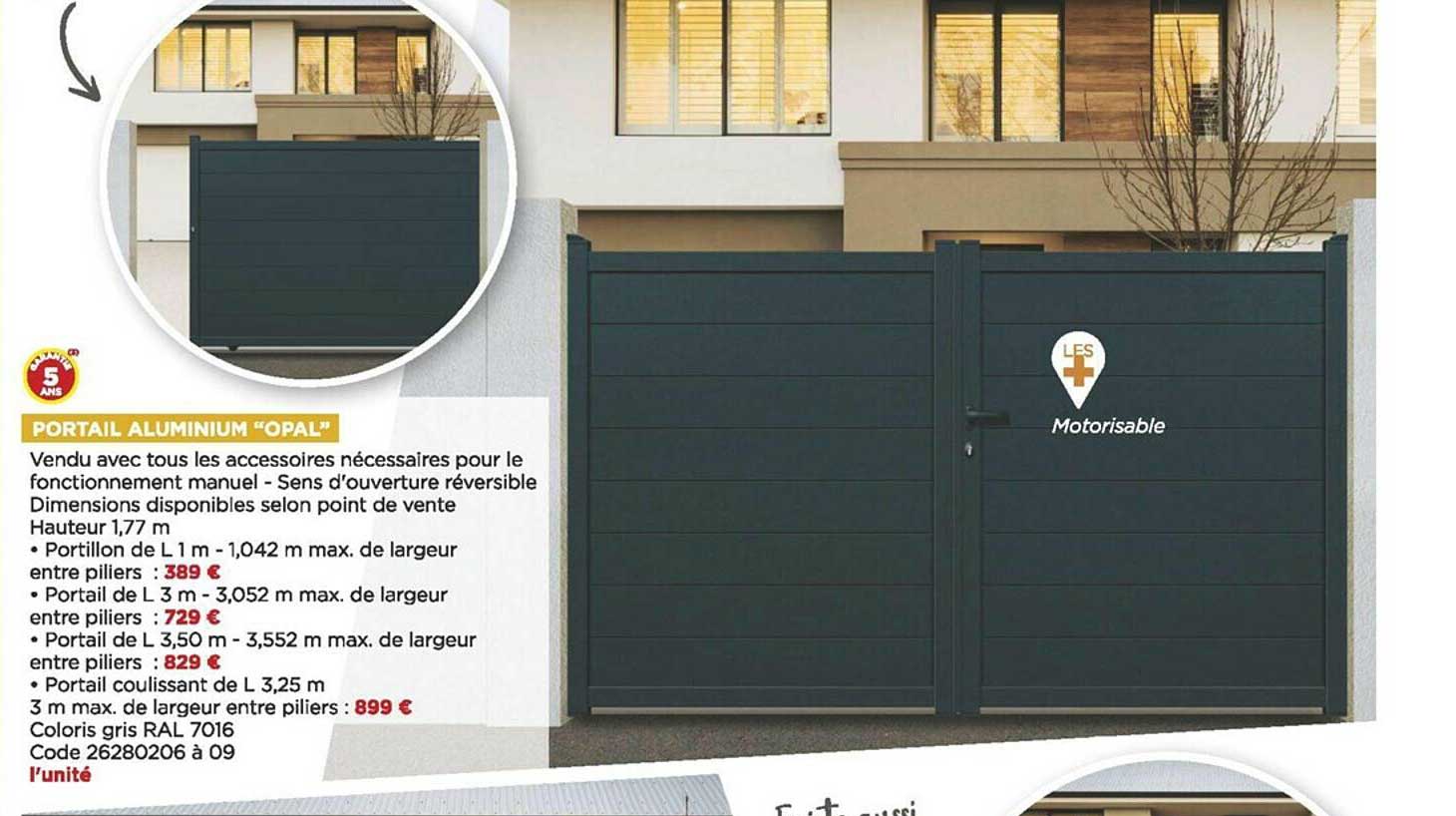 portail aluminium "opal"