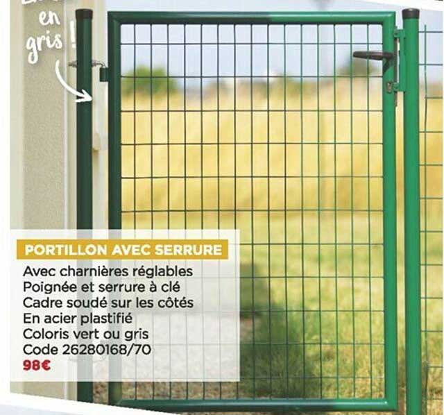 portillon avec serrure