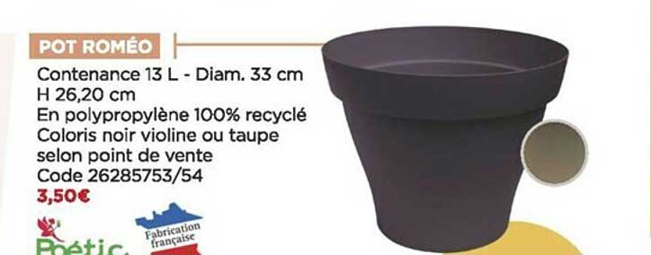 Pot Roméo Poétic