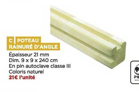 poteau rainuré d'angle