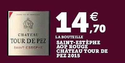 Saint-estèphe Aop Rouge Château Tour De Pez 2015