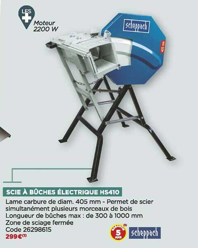 Scie à Bûches électrique Hs410 Scheppach