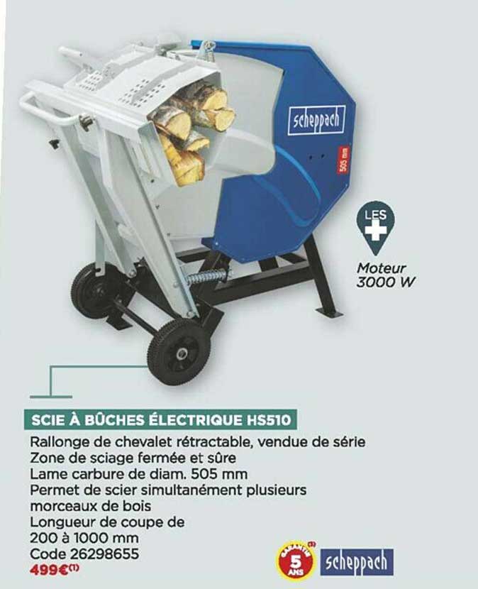 Scie à Bûches électrique Hs510 Scheppach