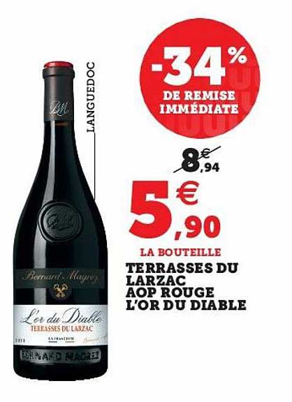Terrasses Du Larzac Aop Rouge L'or Du Diable