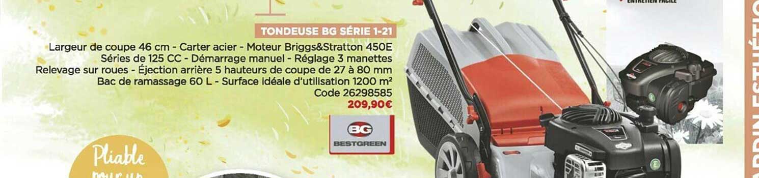 tondeuse bg série 1-21 bestgreen