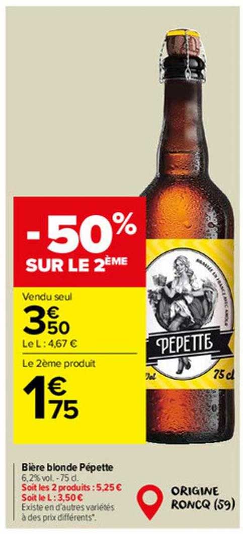 bière blonde pépette