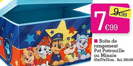 boîte de rangement pat patrouille ou minnie