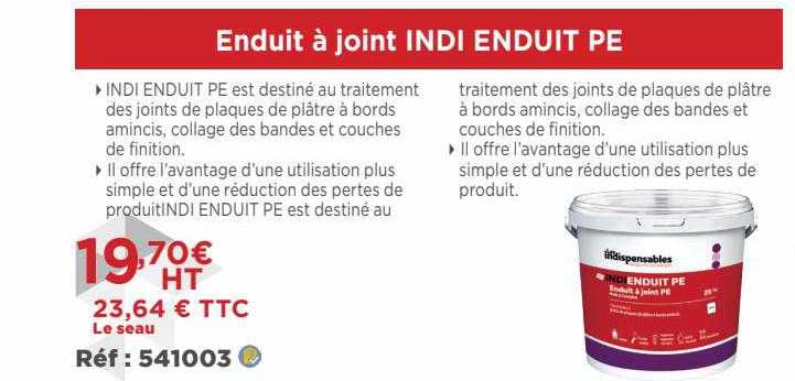 enduit à joint indi enduit pe