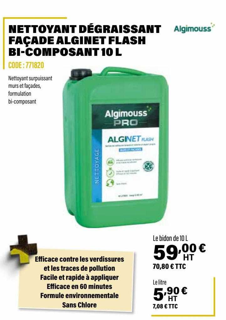 nettoyant dégraissant façage alginet flash bi-composant 10l