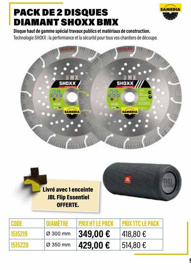 pack de 2 disques diamant shoxx bmx samedia