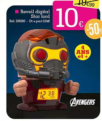 réveil digital star lord