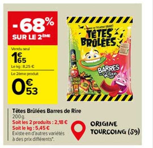 têtes brûlées barres de rire