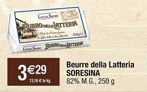 beurre della latteria soresina