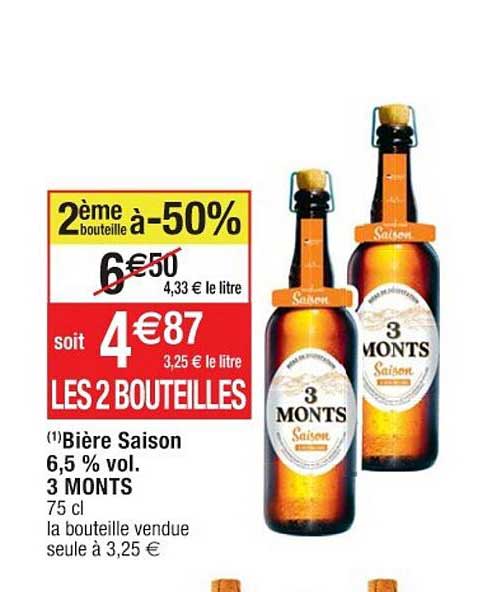 bière saison 6,5% vol. 3 monts