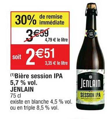 bière session ipa 5,7% vol. jenlain