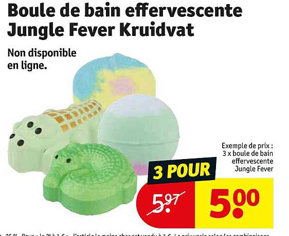 Boule De Bain Effervescente Jungle Fever Kruidvat
