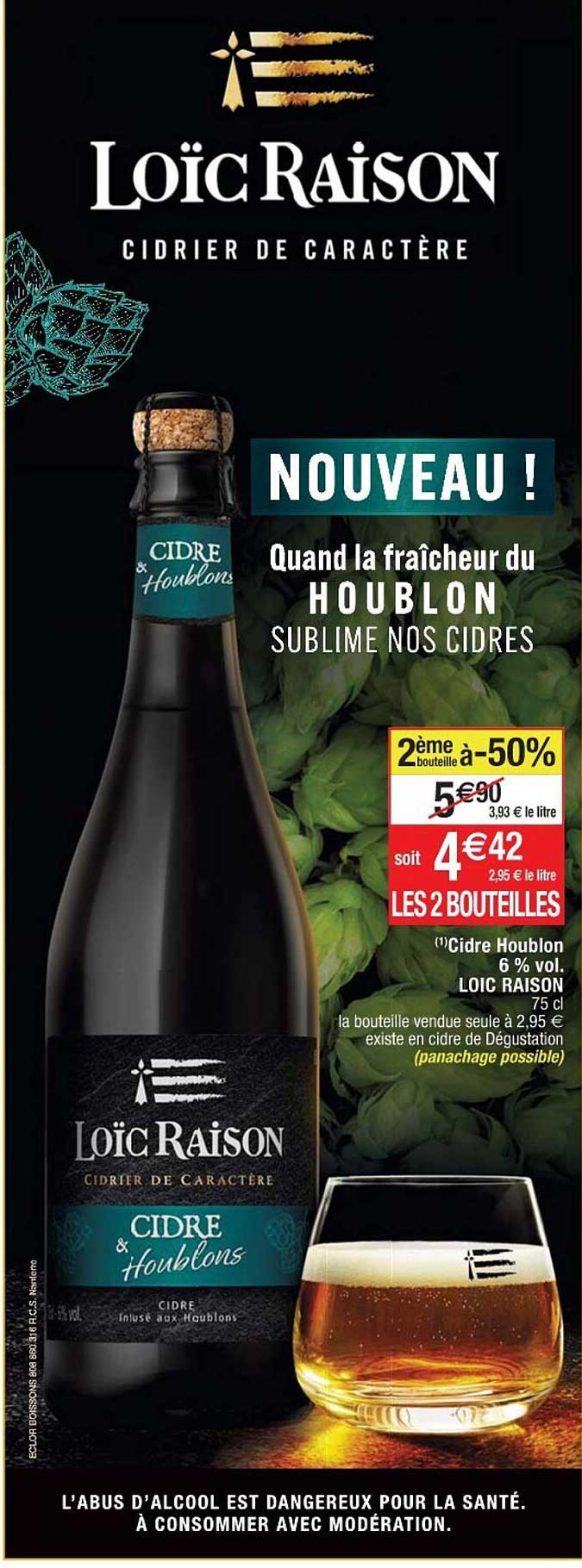 cidre houblons 6% vol. loïc raison