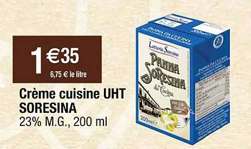 crème cuisine uht soresina