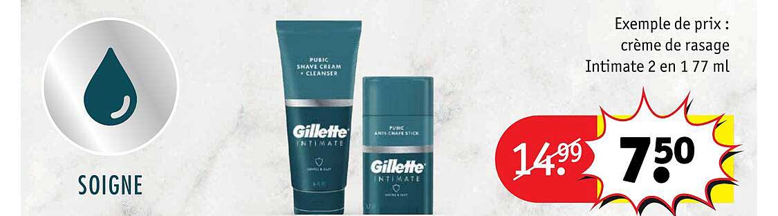 crème de rasage intimate 2 en 1 77 ml