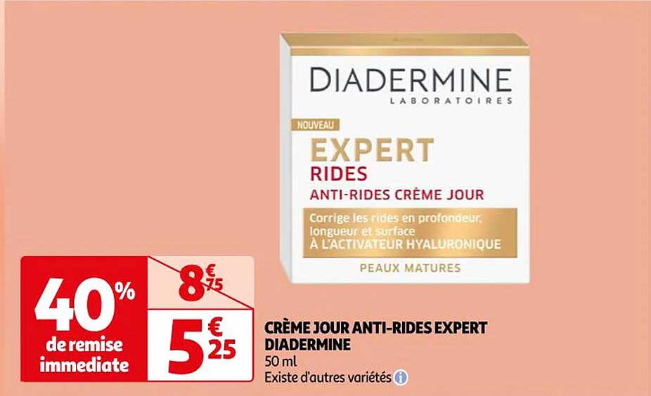 crème jour anti-rides expert diadermine