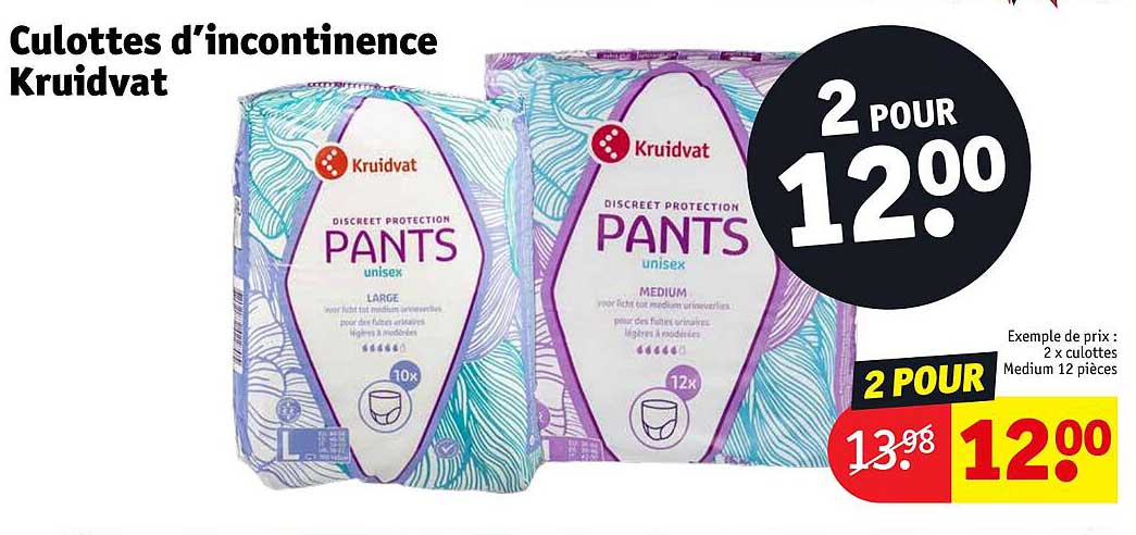 culottes d'incontinence kruidvat