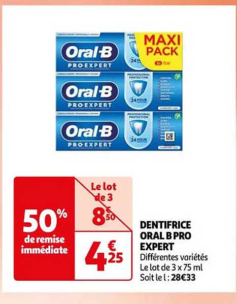 dentifrice oral b pro expert