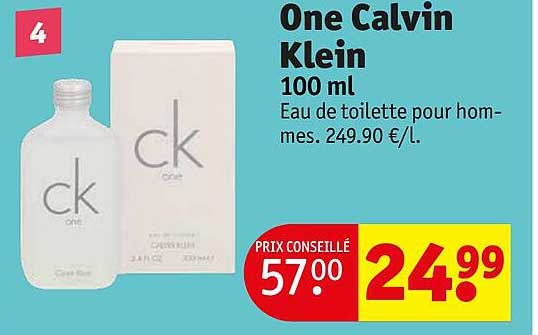 eau de toilette pour hommes one calvin klein