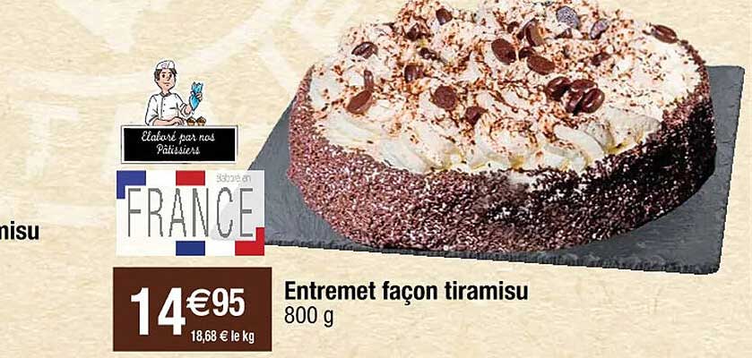 entremet façon tiramisu