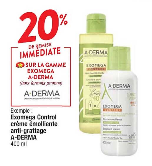 exomega control crème émolliente anti-grattage a-derma