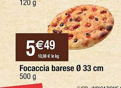 focaccia barese ø 33 cm