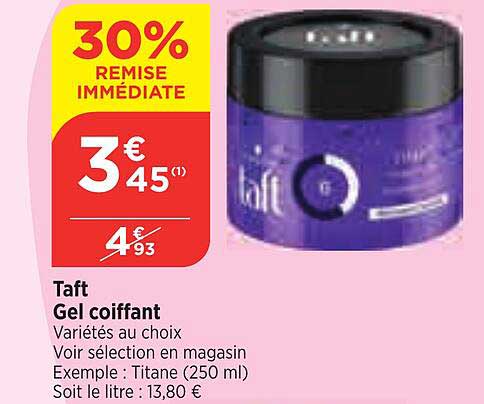 gel coiffant taft