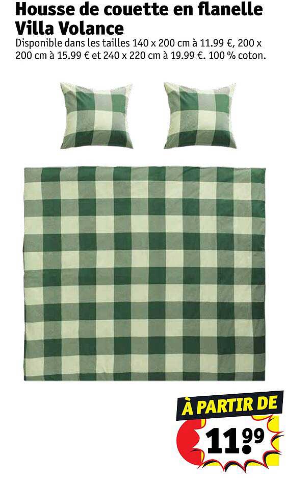 housse de couette en flanelle villa volance